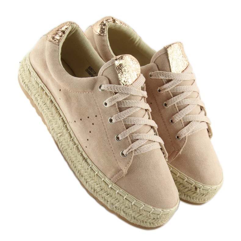 Růžové tenisky BB01P Champagne espadrilles růžový