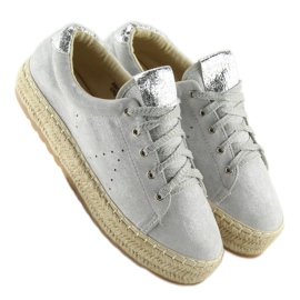Šedé espadrilky tenisky BB01P Silvergrey šedá