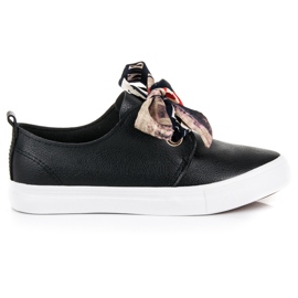 Seastar Stylové tenisky svázané stuhou černý