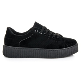 Seastar Semišové tenisky na platformě černý