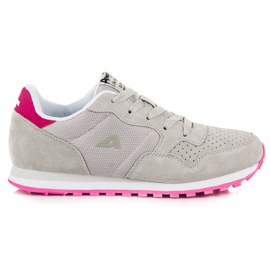 American Club Americká kožená sportovní obuv šedá American Club Americká kožená sportovní obuv šedá