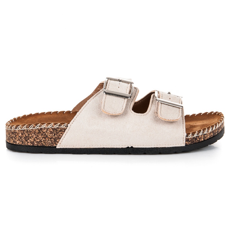 Seastar Semišové pantofle s přezkami hnědý