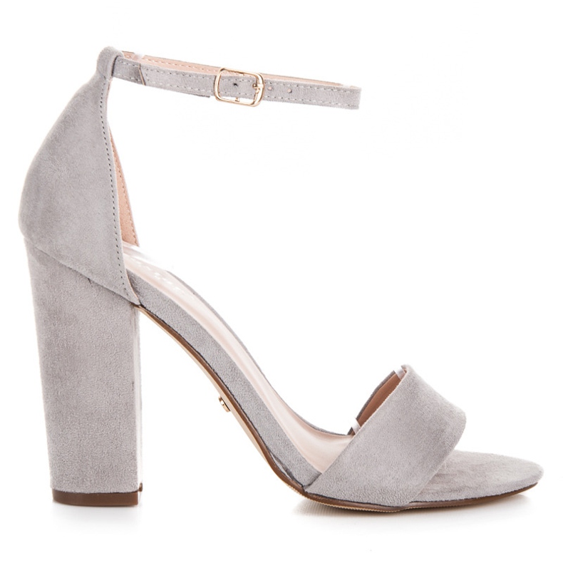 Seastar Semišové sandály na sloupku šedá