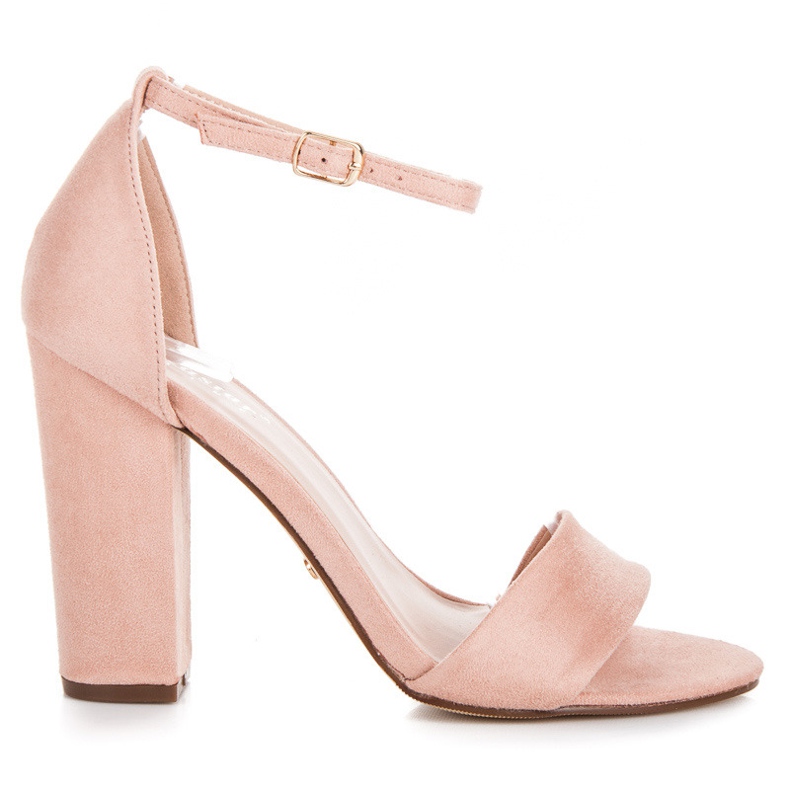 Seastar Semišové sandály na sloupku růžový Seastar Semišové sandály na sloupku růžový