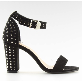 Černé černé sandály na vysokém podpatku černá Černé černé sandály na vysokém podpatku černá