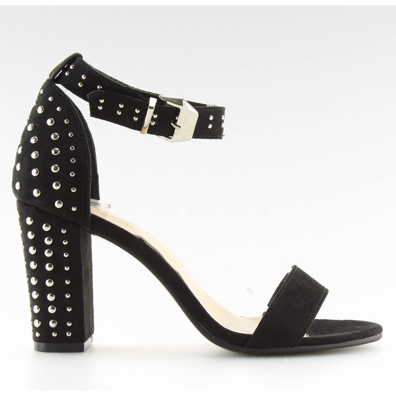 Černé černé sandály na vysokém podpatku černá Černé černé sandály na vysokém podpatku černá