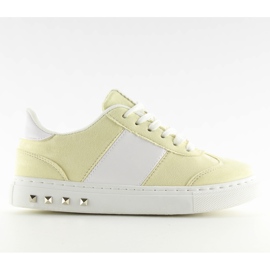 Pastelově žluté dámské tenisky C928-36 Yellow žluť