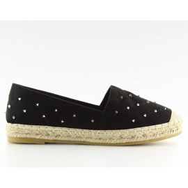 Černé espadrilky s cvočky 5481 černé černý