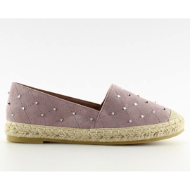 Espadrilky s fialovými cvočky 5481 Purple fialová