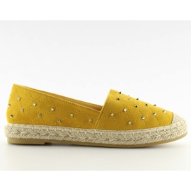 Žluté espadrilky s cvočky žlutá 5481 žlutá žluť