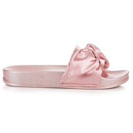 Via Giulia  Růžové Pantofle S Mašlí růžový