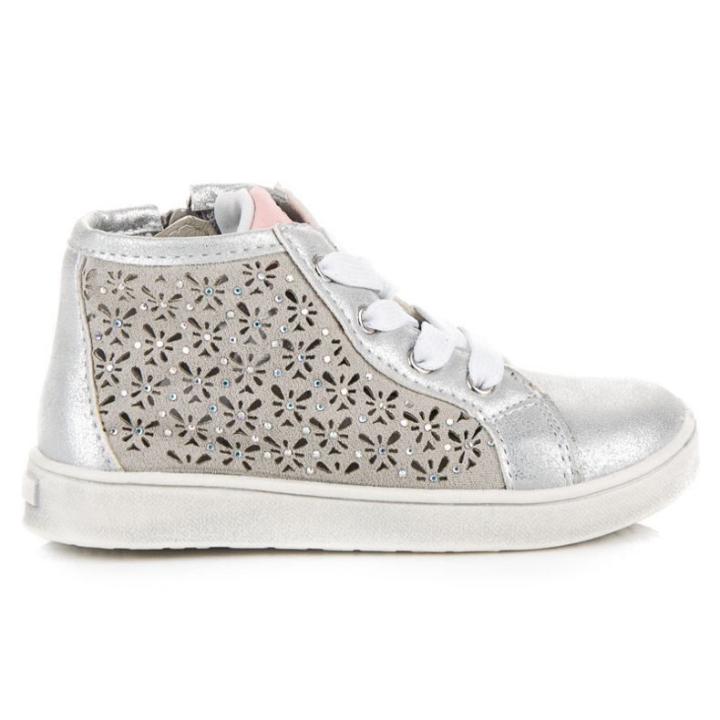 American Club Prolamované tenisky na americký zip šedá