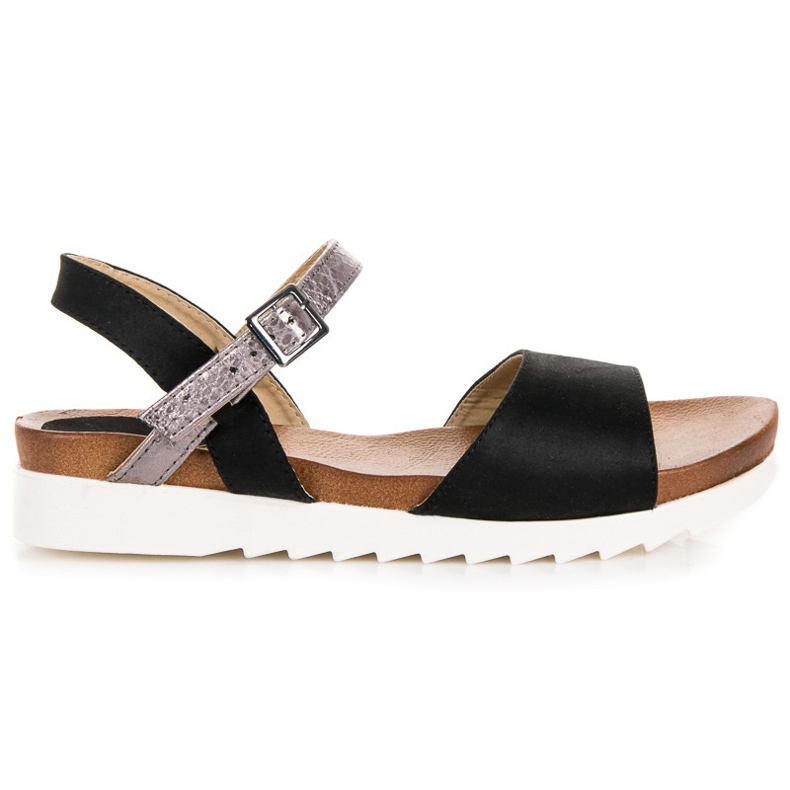 Semišové ploché sandály vinceza černá