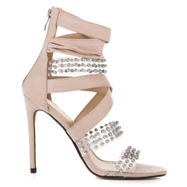 Sexy sandály Sergio Todzi béžový
