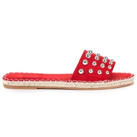Seastar Semišové espadrilky žabky červený