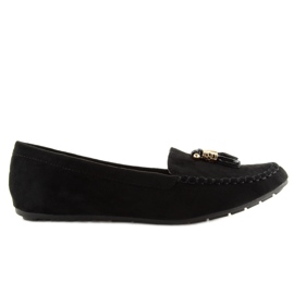 Černé dámské mokasíny Black Fj-003 Black Ii-Gat černý