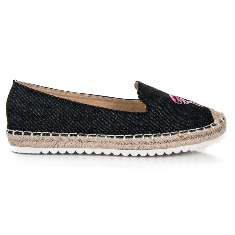 Bestelle Espadrilky s plameňákem černá