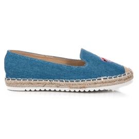 Bestelle Espadrilky s plameňákem modrý Bestelle Espadrilky s plameňákem modrý