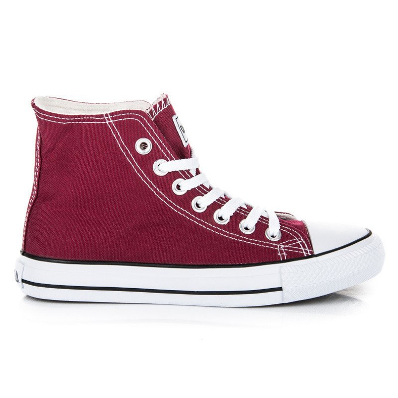 Zavazované tenisky nad kotník bordó červené Zavazované tenisky nad kotník bordó červené