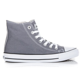 Šněrovací tenisky nad kotník šedá Šněrovací tenisky nad kotník šedá