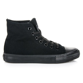 Šněrovací tenisky nad kotník černý