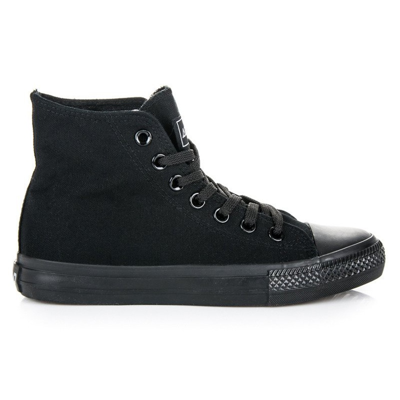 Šněrovací tenisky nad kotník černá