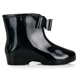 Černé gumáky s mašlí černý