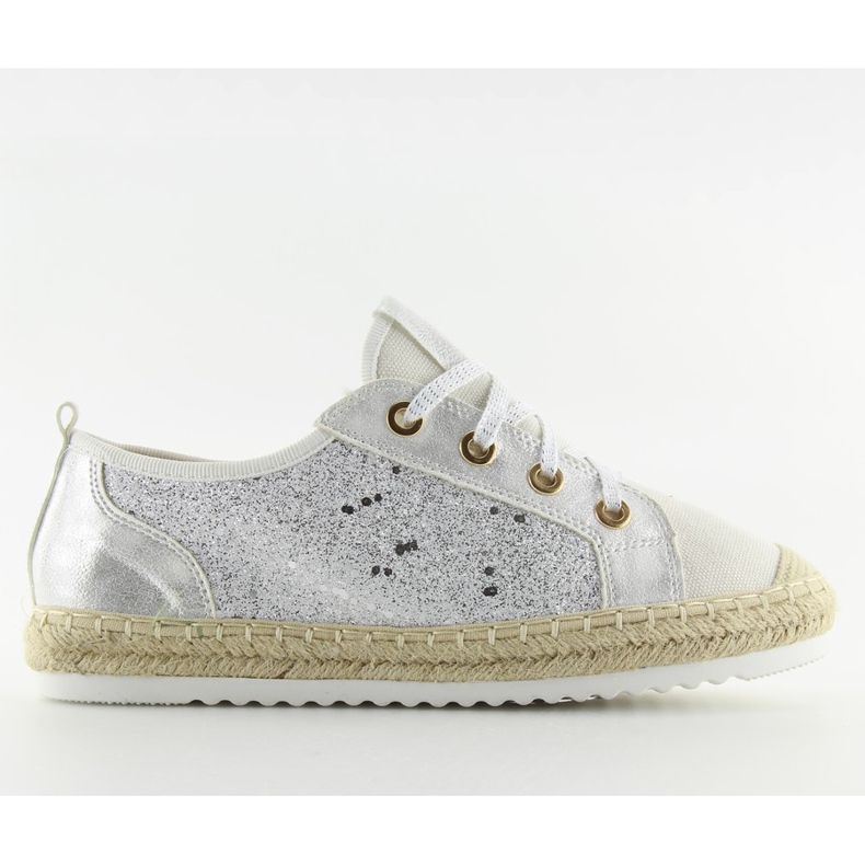 Bílé šněrovací espadrilky tenisky B-140 White bílý