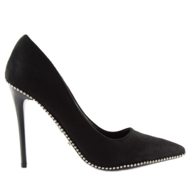 Elegantní černé dámské podpatky NF-23P Black černý