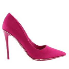 Elegantní fuchsie dámské vysoké podpatky NF-23P Fushia růžový Elegantní fuchsie dámské vysoké podpatky NF-23P Fushia růžový
