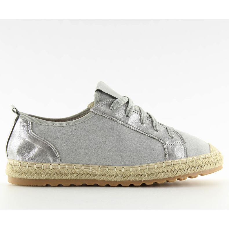 Šedé espadrilky tenisky BB02P Grey šedá