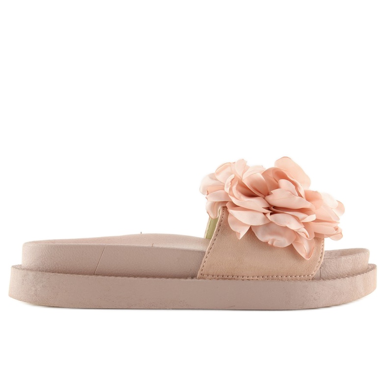 Flower power růžové pantofle AK04P růžové růžový