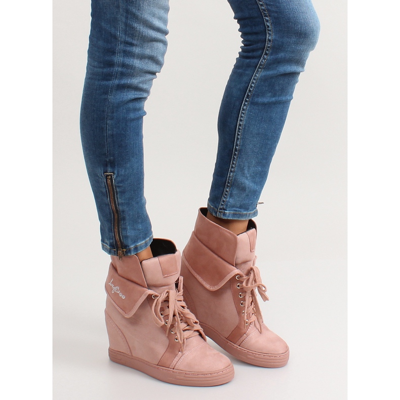 Semišové tenisky B12-22 Pink - II růžový