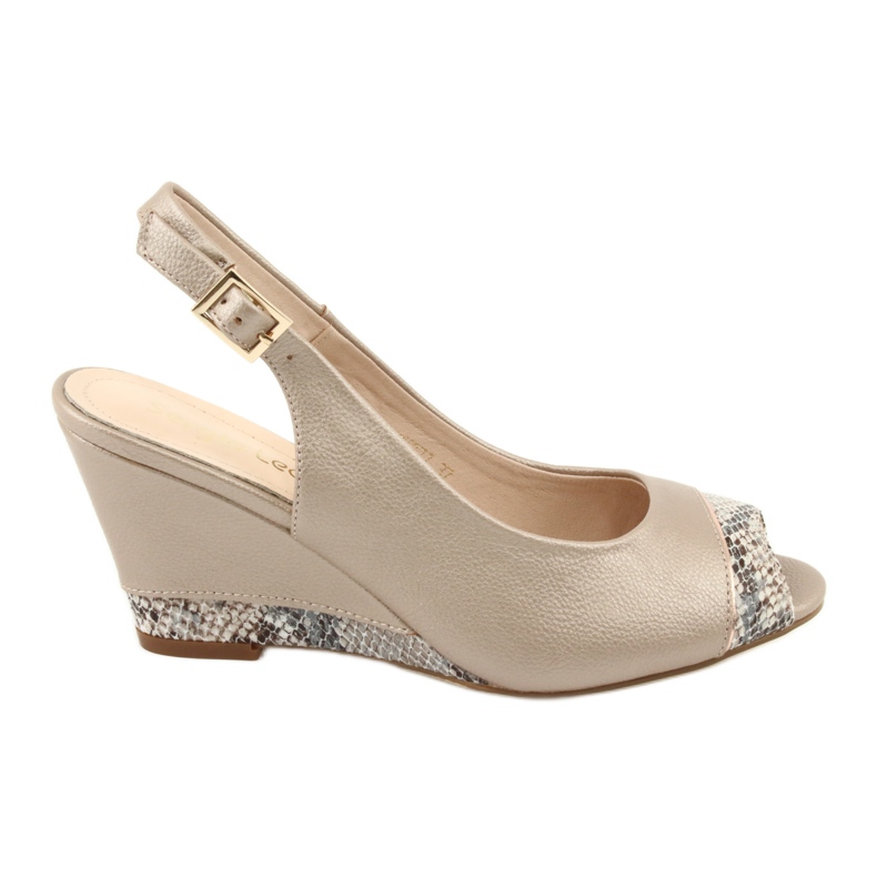 Zlaté capuccino sandály Sergio Leone 777 béžový hnědý zlatý