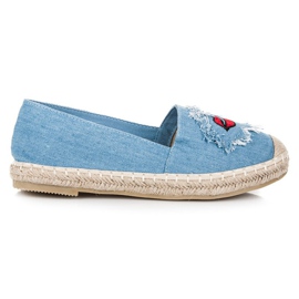 Bestelle Džínové espadrilky s nášivkami modrý Bestelle Džínové espadrilky s nášivkami modrý