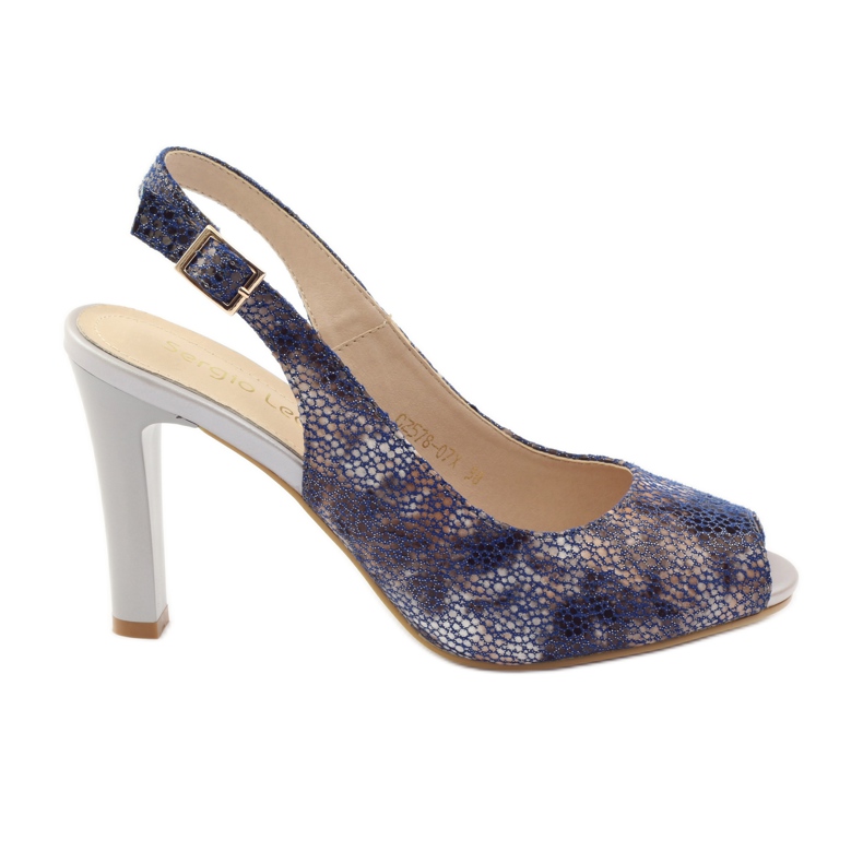 Sandály na postu Sergio Leone 578 hnědý námořnická modrá