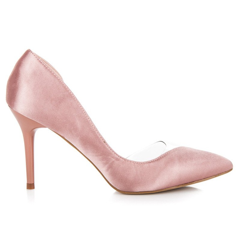 Saténové průhledné špendlíky růžový