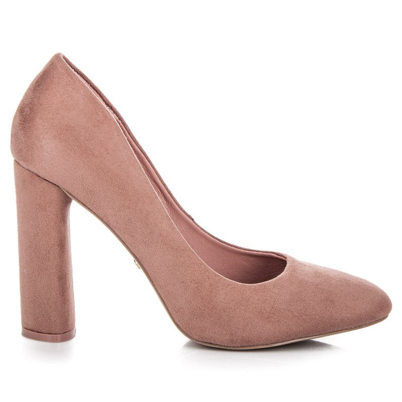 Ideal Shoes Elegantní lodičky na sloupku růžový