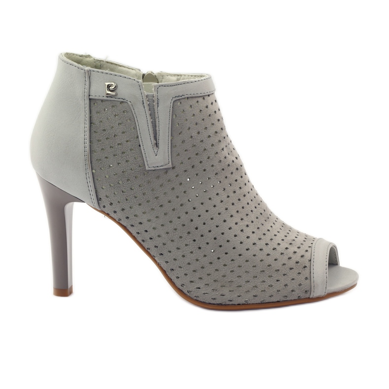 M.Daszyński Prolamované boty s koženou vložkou Daszyński šedá M.Daszyński Prolamované boty s koženou vložkou Daszyński šedá