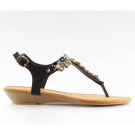 Černé sandály 9-59 černé černý