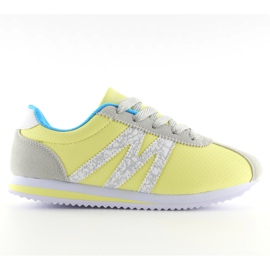 Velmi pohodlná sportovní obuv B683 žlutá modrý šedá