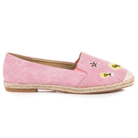 Bestelle Jarní espadrilky s nášivkami růžový