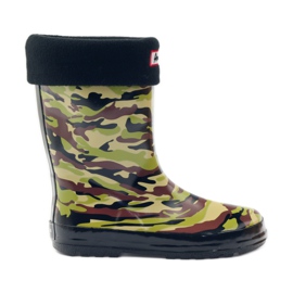 American Club Galoše ponožka + americká camo vložka zelený hnědý černý