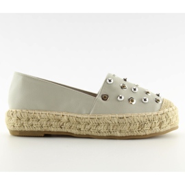 Šedé espadrilky pro ženy 7680 Grey šedá