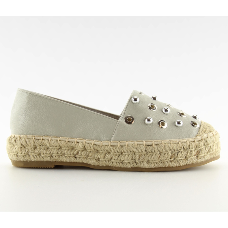 Šedé espadrilky pro ženy 7680 Grey šedá