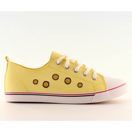 Žluté dámské tenisky FG-2767 béžové žlutá