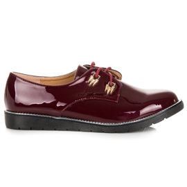 Best Shoes Lakované polobotky červené Best Shoes Lakované polobotky červené