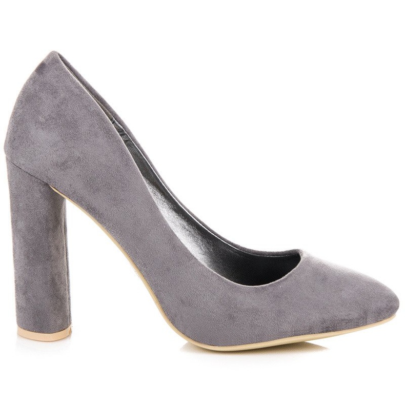 Semišové Lodičky Na Sloupu šedá