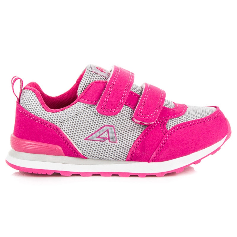 American Club Růžová obuv na suchý zip americký růžový