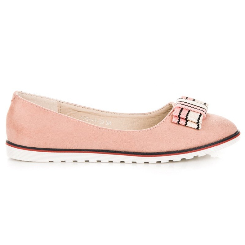 Semišové balerínky růžový Semišové balerínky růžový